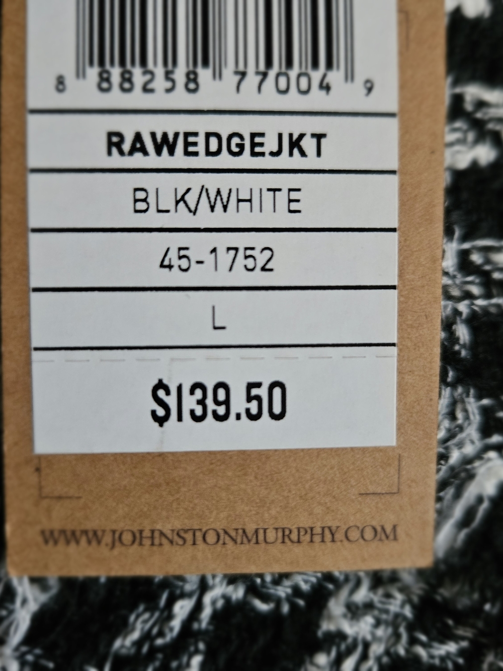Johnston & Murphy NWT Black White Houndstooth Tweed Shacket Jacket Fringe L - Picture 11 of 15
